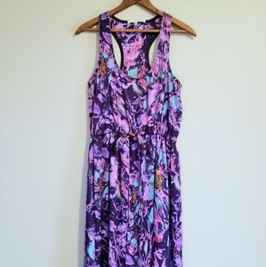 Collective Concepts purple floral maxi dress